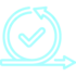 Cycle with a checkmark