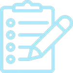blue checklist icon