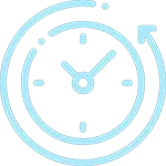 clock with an arrow going counter-clockwise icon
