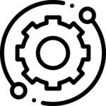 cog icon with nubs arrows around