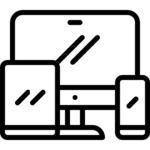 tablet phone and monitor devices icon