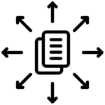 file icon with arrows around it pointing outwards