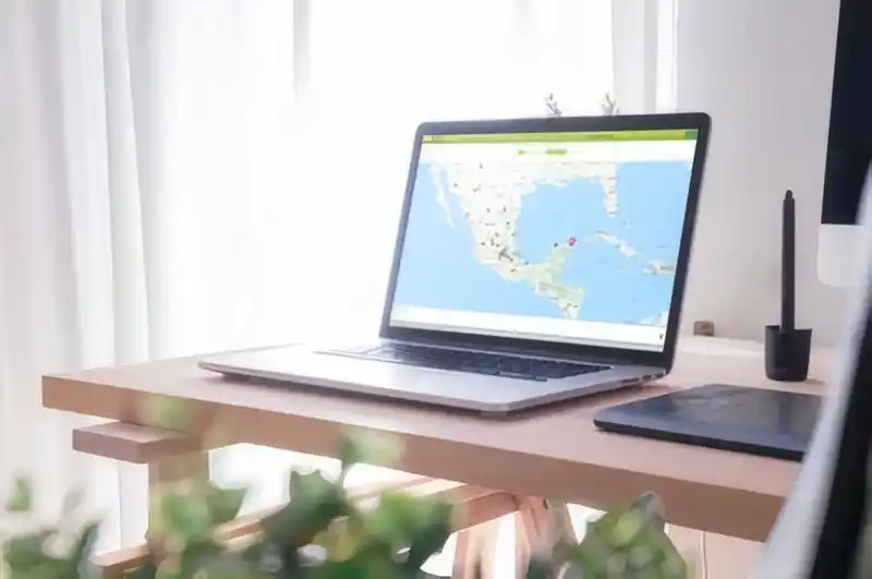 Laptop sitting on a table