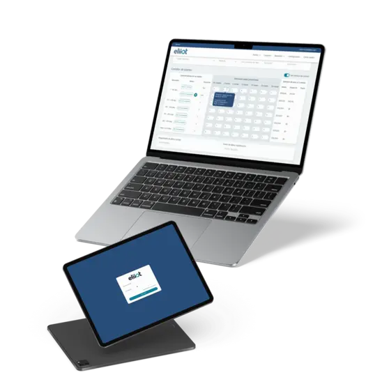 Laptop showing elliot mockups
