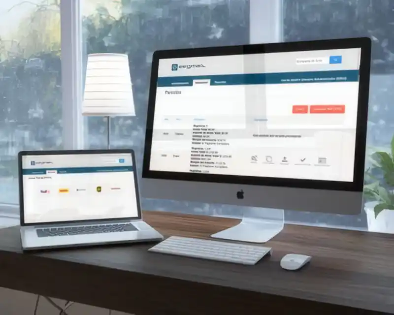 Picture of a monitor with a laptop next to it with a dashboard open